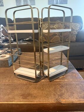 Target Gold and White Foldable Makeup Organizer Stand